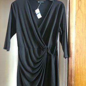 INC International Concepts Cap Sleeve Faux-wrap dress